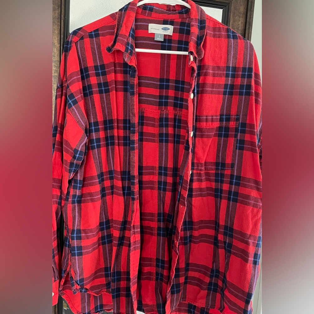 Old Navy Red Plaid Men's Shirt